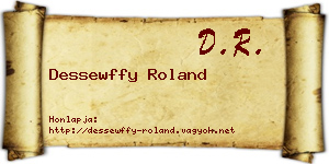 Dessewffy Roland névjegykártya